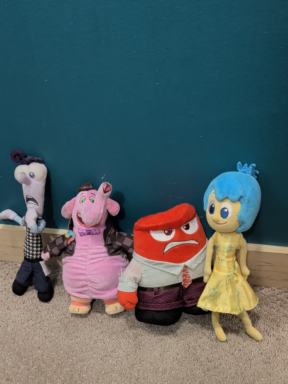Pixar Inside Out Plush Toy - Assorted Characters (Blue, Red, Pink, Purple)